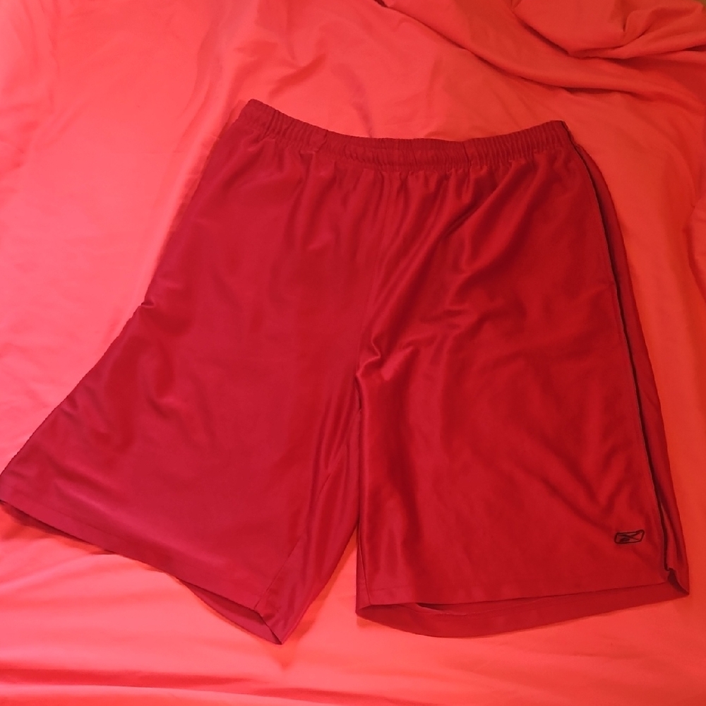 Reebok Athletic Red Shorts Lightweight Performance